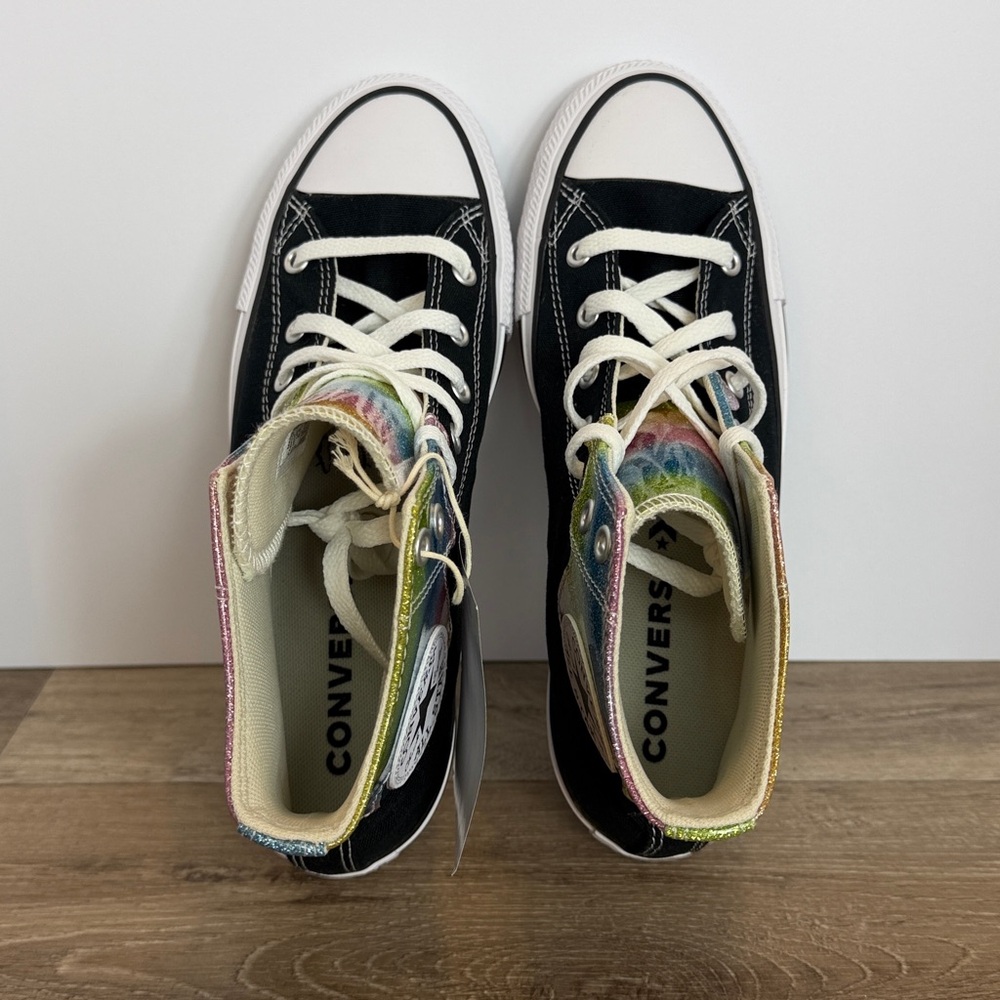 Converse Chuck Taylor High Dip Rainbow Glitter High-Top Sneakers - Picture 7 of 7